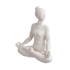 Deko Statue Höhe 24cm LOTUS In Weiß 12 Deko Statue Höhe 24cm LOTUS In Weiß -Einrichtungsgeschäft butlers deko statue hohe 24cm lotus in weiss 2