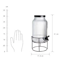 Getränkespender Mit Ständer 2 Tlg. FOUNTAIN In Transparent-Schwarz -Einrichtungsgeschäft butlers getrankespender mit stander 2 tlg fountain in transparent schwarz 3