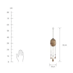 Hängedekoration "Buddha" L 55 X B 10cm BALI In Gold -Einrichtungsgeschäft butlers hangedekoration buddha l 55 x b 10cm bali in gold 2