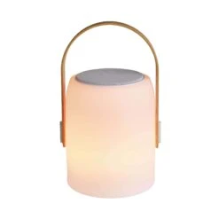 LED Leuchte Mit Bluetooth® Und Farbwechsel SOUND LOUNGE In Weiß-Hellbraun -Einrichtungsgeschäft butlers led leuchte mit bluetooth r und farbwechsel sound lounge in weiss hellbraun 7