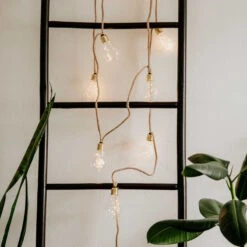 LED Lichterkette Mit Naturseil 15 Lichter Und Stecker BULB LIGHTS In Natur -Einrichtungsgeschäft butlers led lichterkette mit naturseil 15 lichter und stecker bulb lights in natur 5