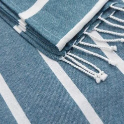 Strandtuch L 200 X B 180cm SURFSIDE In Blau -Einrichtungsgeschäft butlers strandtuch l 200 x b 180cm surfside in blau 4