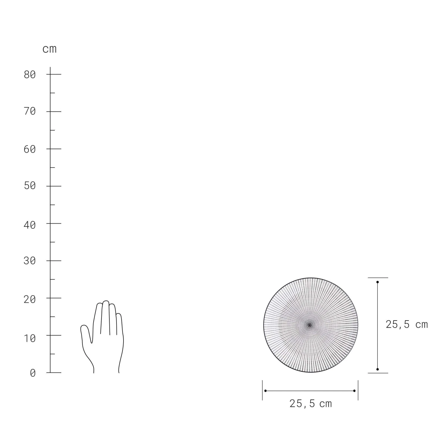 Teller Ø25,5cm DIM SUM In Schwarz-Weiß 6 Teller Ø25,5cm DIM SUM In Schwarz-Weiß – Bild 4
