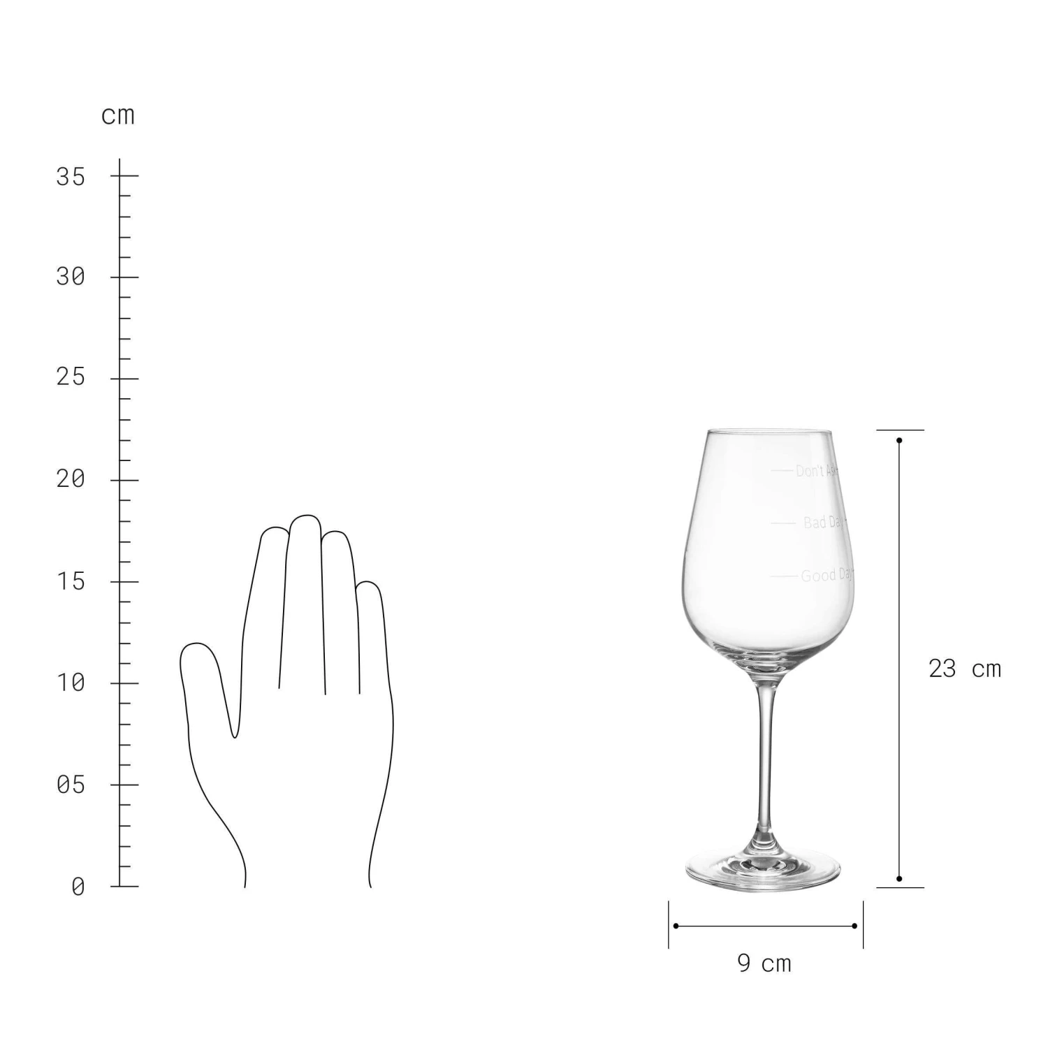 Weinglas 480 Ml DON`T ASK In Transparent 6 Weinglas 480 Ml DON`T ASK In Transparent – Bild 5