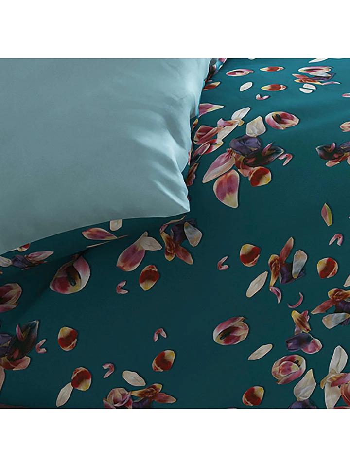 Cacharel Satin-Bettwäsche-Set "Aurore" In Petrol 6 Cacharel Satin-Bettwäsche-Set "Aurore" In Petrol – Bild 4