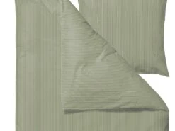 Bettwäsche Classic Stripe 135x200cm In Olive -Einrichtungsgeschäft sodahl bettwasche classic stripe 135x200cm in olive 2